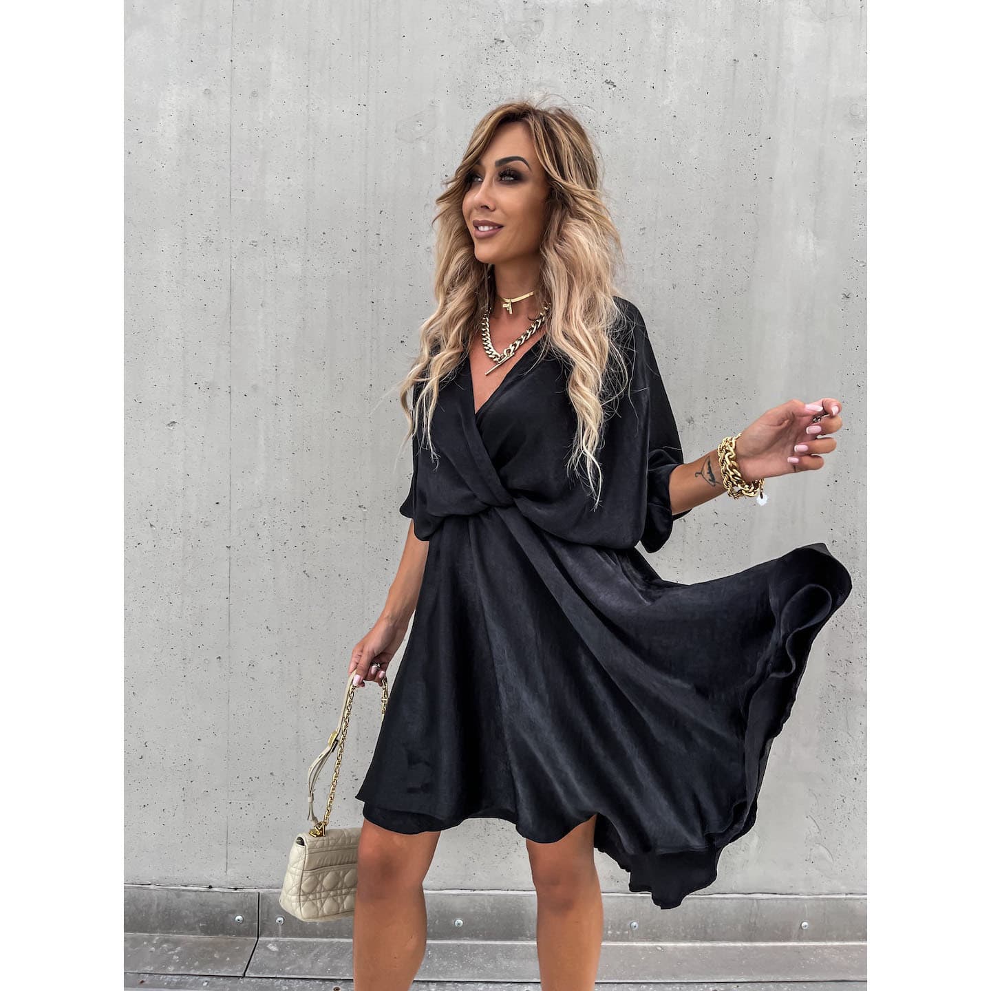 Women's Clothing Spring And Summer New Satin Loose Dress Ins Casual Holiday Dress For Women