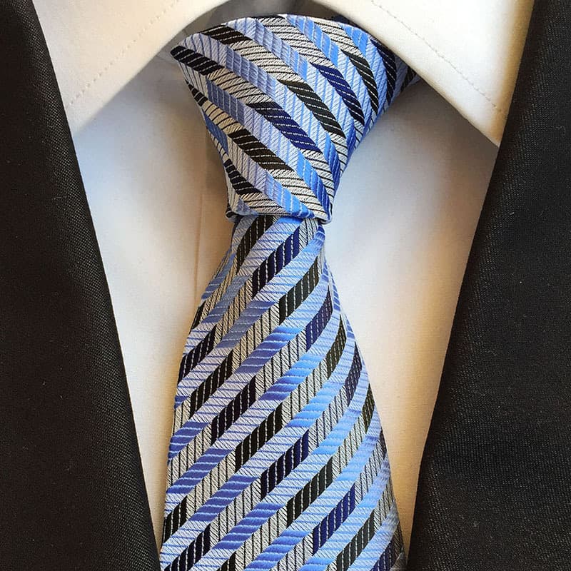 Unisex Strength business spot supply 8cm polyester fashion atmosphere striped men's tie business tie