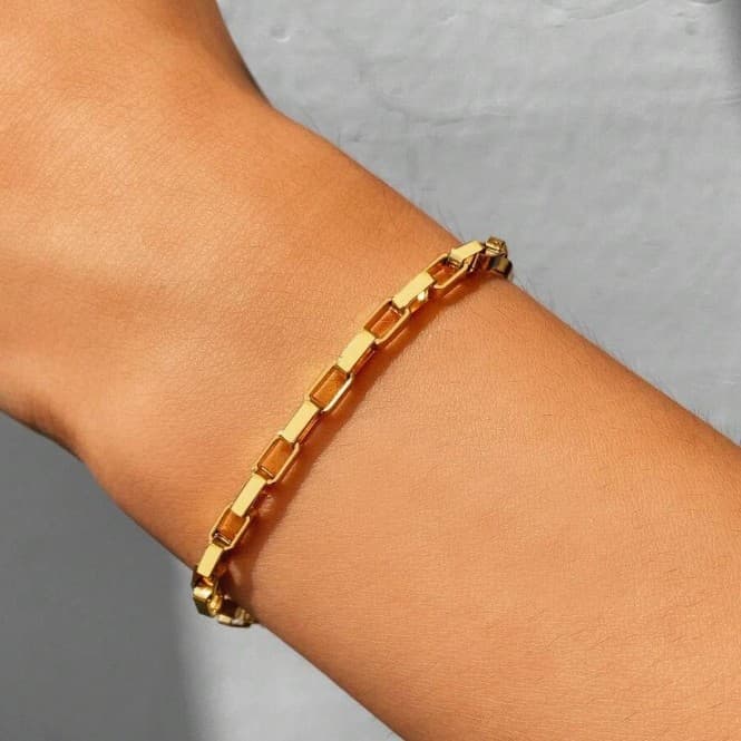 A New Cross-border Box Chain In An Ins Style Bracelet From Europe And America, A Simple And Elegant Ladies' Wristband Accessory