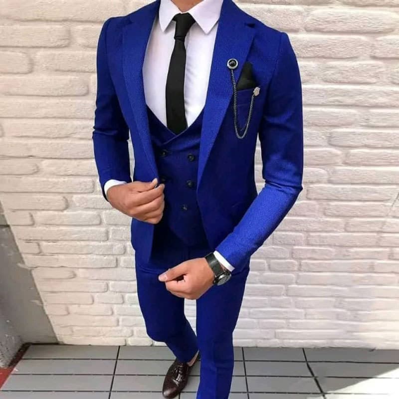 2024 New Business Casual Three Piece Set Groom Wedding Banquet Large Size Suit Men's