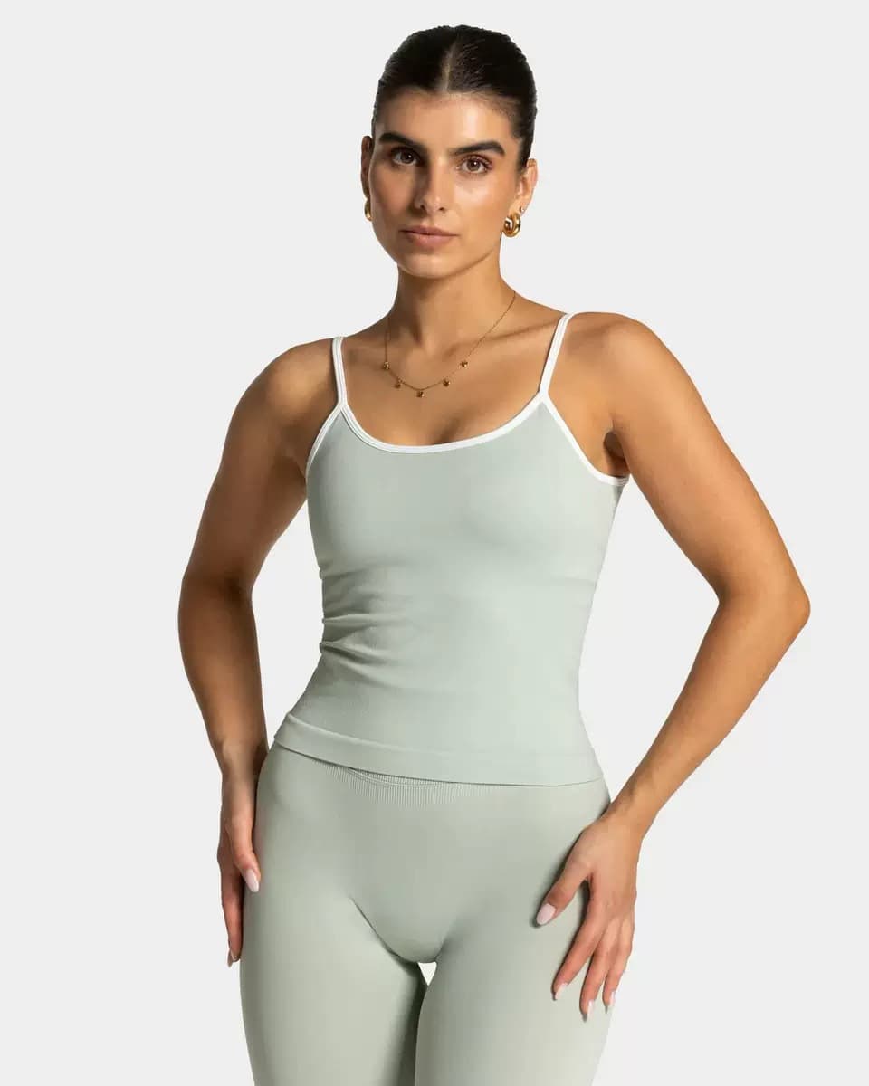 Ensemble débardeur et short de yoga ajusté sans coutures à blocs de couleur - Un article très populaire