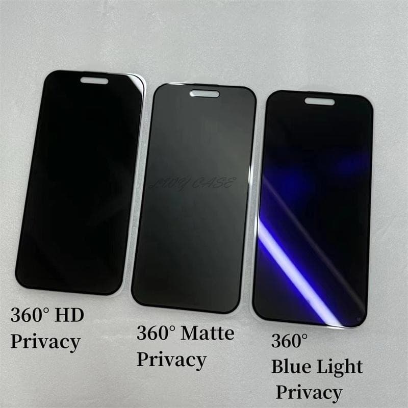 360 Degree HD Anti-Spy Anti-Glare Privacy Tempered Glass For IPhone 17 Pro Max Air 16 16e 15 14 13 12 Pro Max Plus Protector Screen Protector