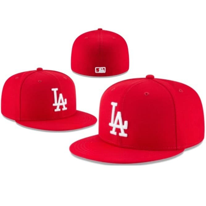 Casquette de baseball brodée, protection solaire intégrale, taille L (5A), de qualité supérieure Los Angeles Dodgers, pour l'exportation.