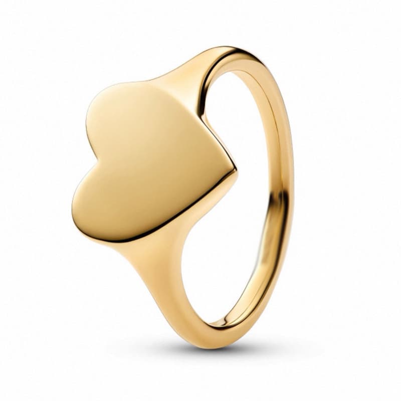 Women's Jewelry Sterling Silver Plated Heart Ring With Romantic Design For Valentine's Day Gift Fashionable And Luxurious For Women