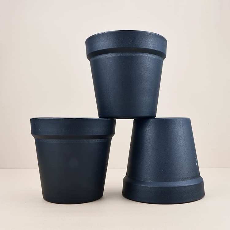 Home Furniture plastic flower pots round large diameter frosted PP flower pots desktop small size succulent planting pots