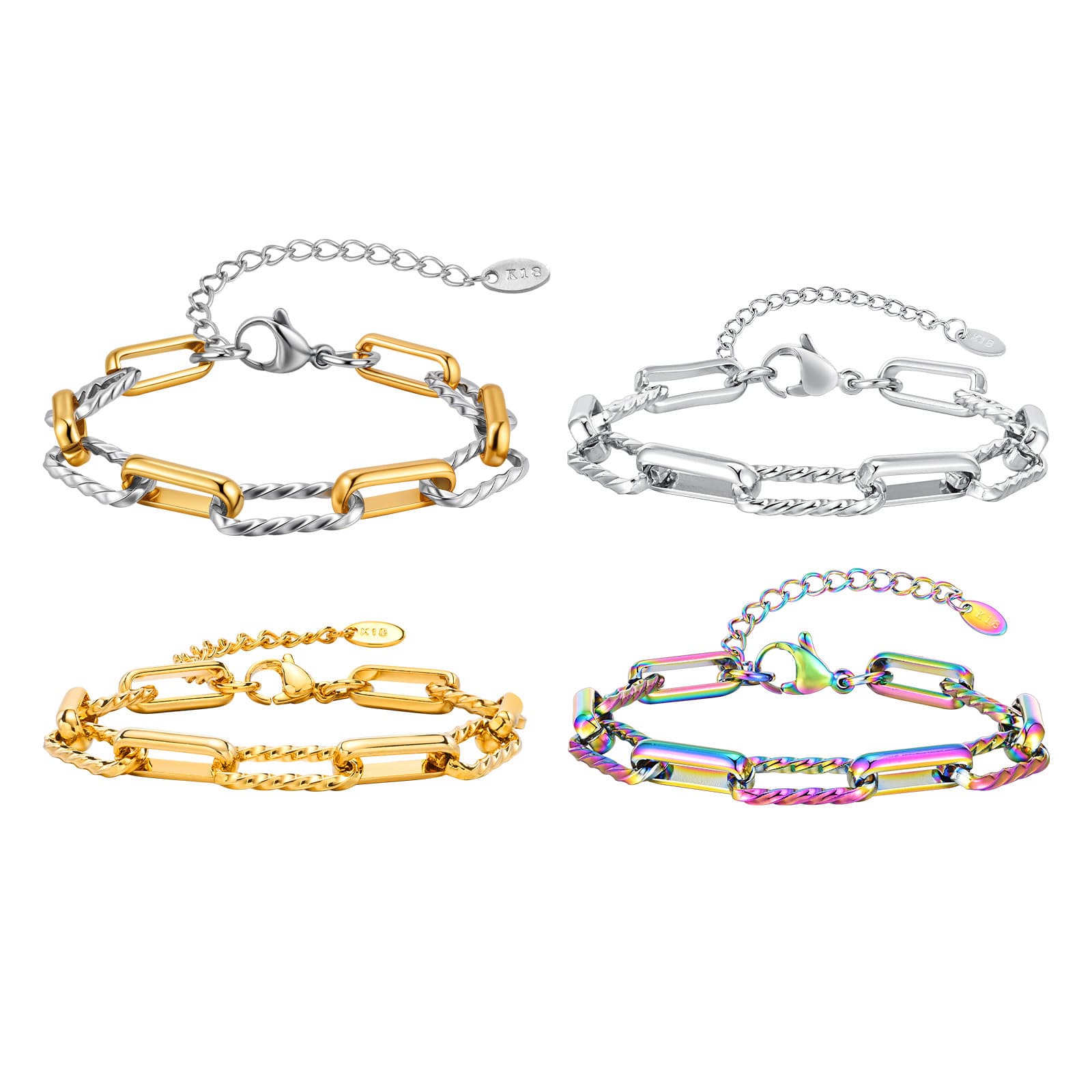 Women's Jewelry Stainless Steel Bracelet Gold Ladies Personality Fashion Spring Water Jewelry