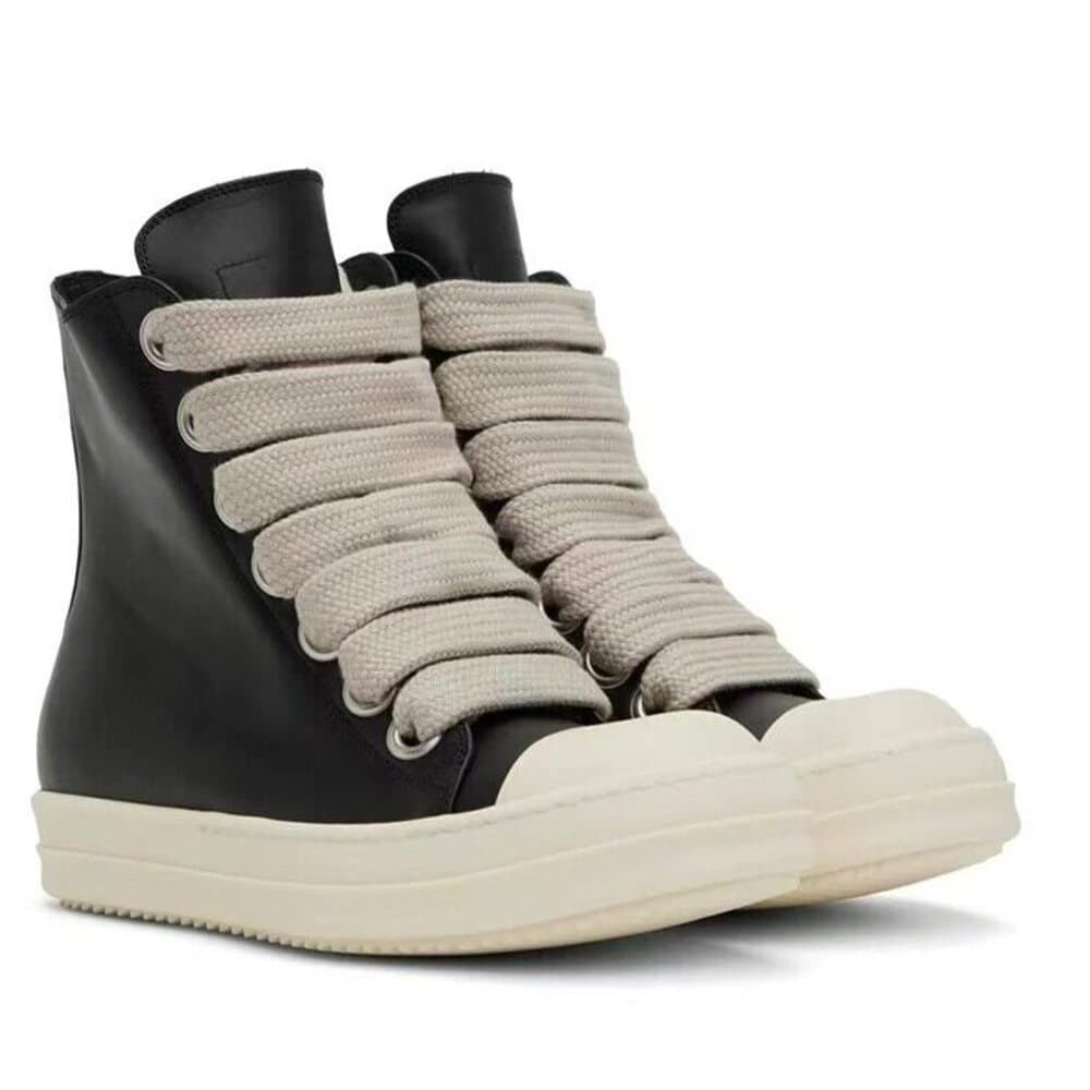High-Top Men, Genuine Leather, Thick-Soled Street Sneakers, Dark Trendy Shoes, 2026 New Style, Ro Shoes For Women, Short