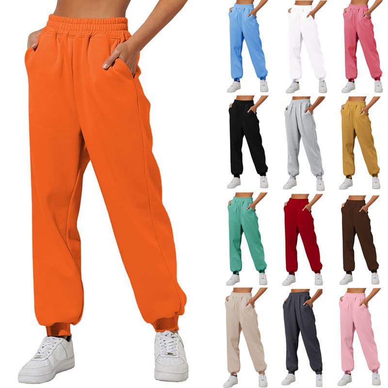 Women's Fashion Loose Sweatpants Comfortable High-waisted Jogging Pants
