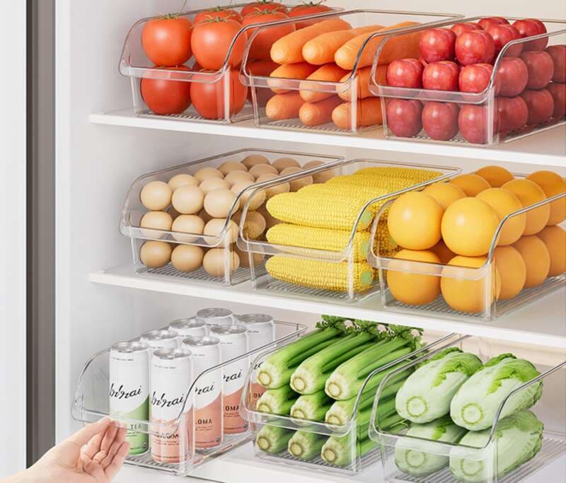 Refrigerator Food Grade Household Drawer Box, Kitchen Storage Special Egg Rack, Transparent Drain And Preservation Box