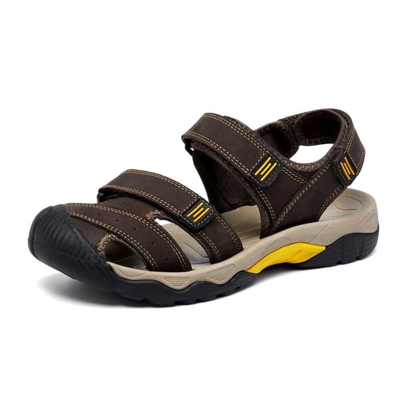 Summer New Genuine Leather Large Size 38-48 Fashion Slippers Men's Sandals Outdoor Beach Shoes