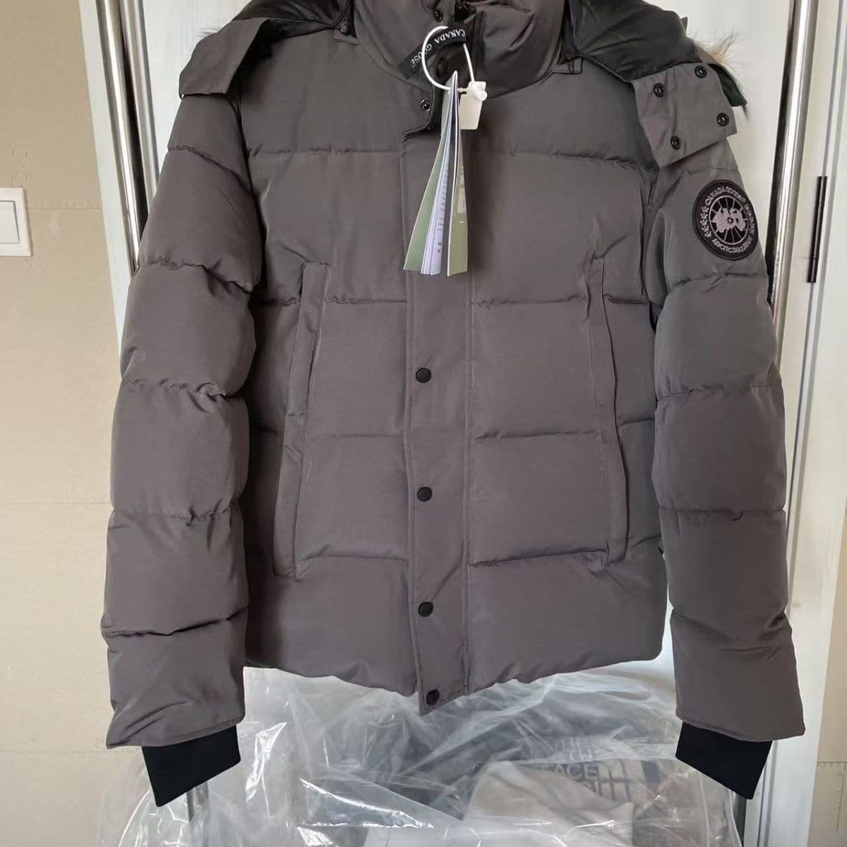Canada Goose 2025 - Veste matelassée en coton pour homme et femme - Manteau à capuche épais et chaud avec col en fourrure