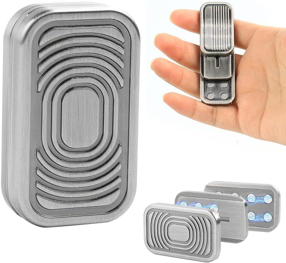 Decompression toy Metal fidget spinner Push three-layer sound wave magnetic decompression toy
