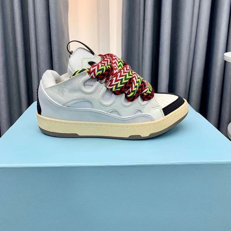 Nouvelles chaussures de sport décontractées CURB pour hommes et femmes, en cuir patchwork à lacets, style cross-frontalier. Nouvelles chaussures d