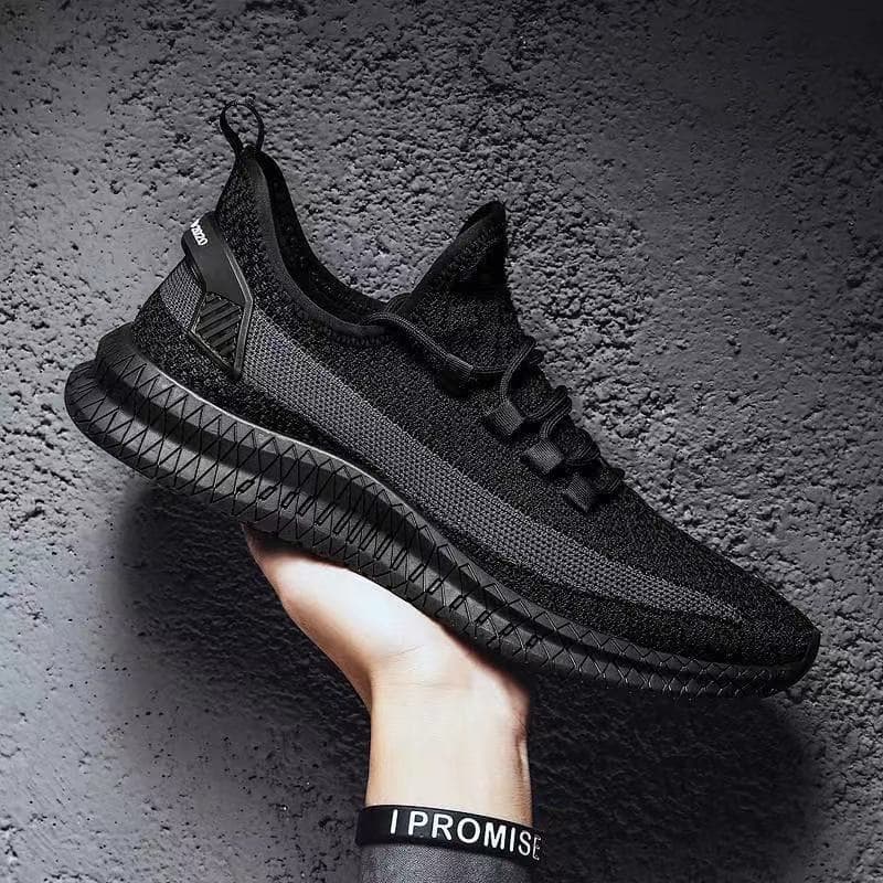 Drop Feather Boxed Men's New Breathable Trendy Spring And Autumn Sneakers Fly-knit Casual Mesh Fabric Shoes