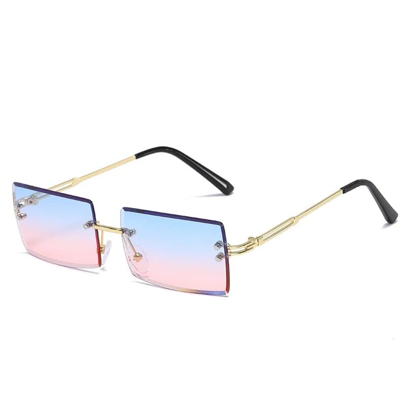New Square Frameless Sunglasses Popular in Europe America Summer Fashion Sunglasses Metal Retro Trendy Glasses