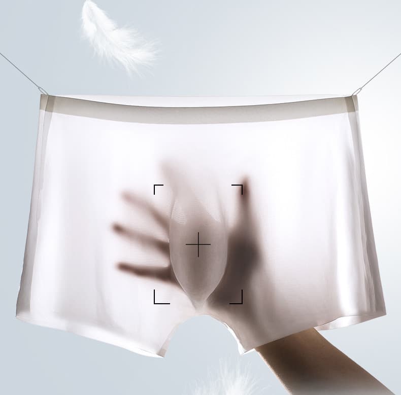 Summer men's ice silk underwear men's ultra-thin quick drying breathable high stretch plus size boxer shorts