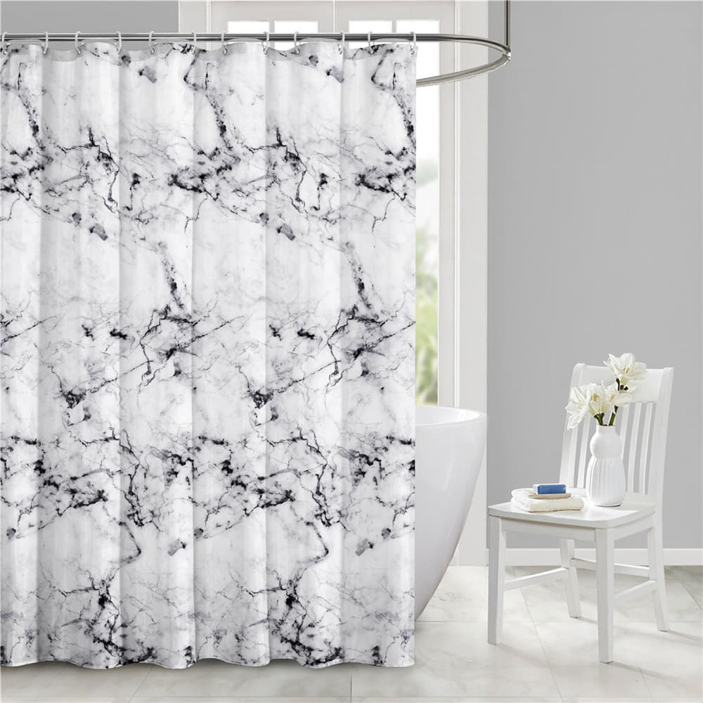 Vio Cross-border Simple Waterproof Shower Curtain 3D Digital Shower Curtain Bathroom Partition Curtain