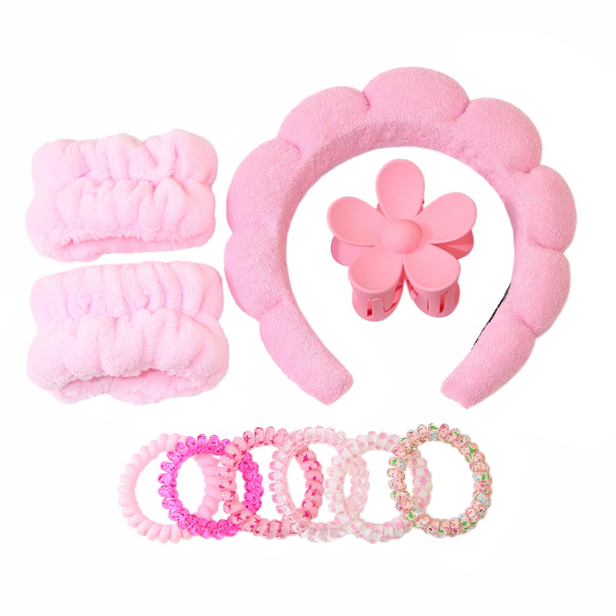Guanyang cross-border hit 10-piece set face wash headband cloud headband female simple women's hair band hair grabbing set hair