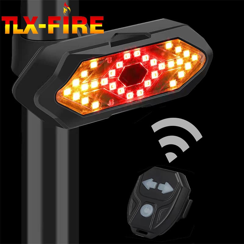 Bicycle Remote Steering Taillights Cross Border USB Charging With Horn Mountain Warning Night Riding Equipment Intelligent Taillights
