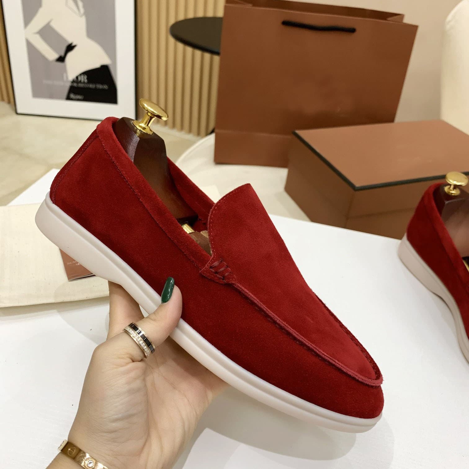 Chaussures en stock chez Whaleup ! Mocassins LP originaux Y Foreign Trade, chaussures plates décontractées en daim pour hommes !