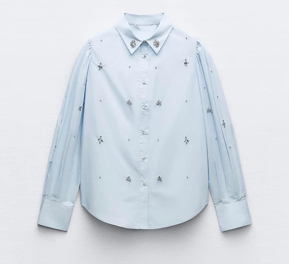 Women's split lapel long-sleeved temperament commuter shirt