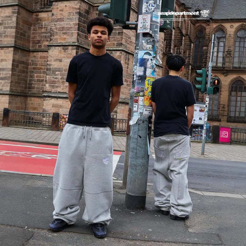 Men's Clothing Street Trend Hip Hop Embroidery American Hip Hop Streetwear Embroidered Joggers - Retro Loose Fit Sweatpants With Drawstring Cuffs​