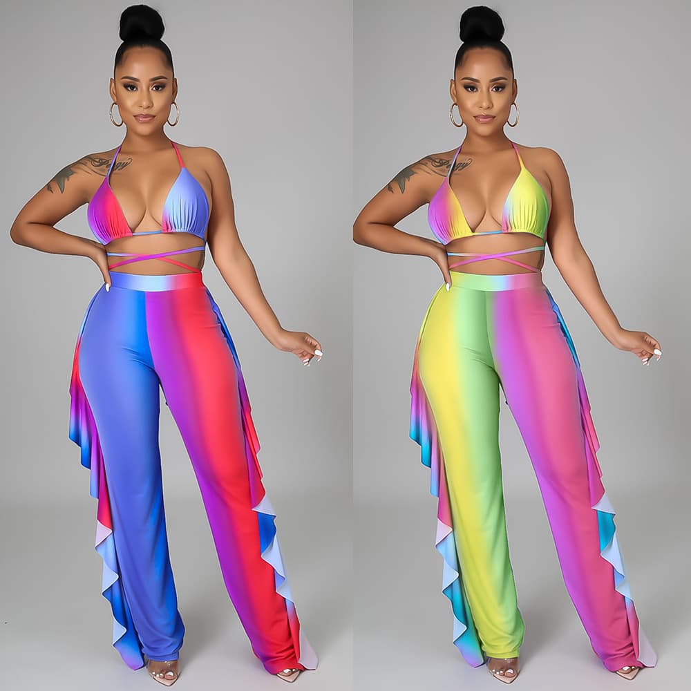 Women's Clothing Summer Nightclub Sexy Women's Clothing Belly Revealing Three Piece Nightclub Clothing