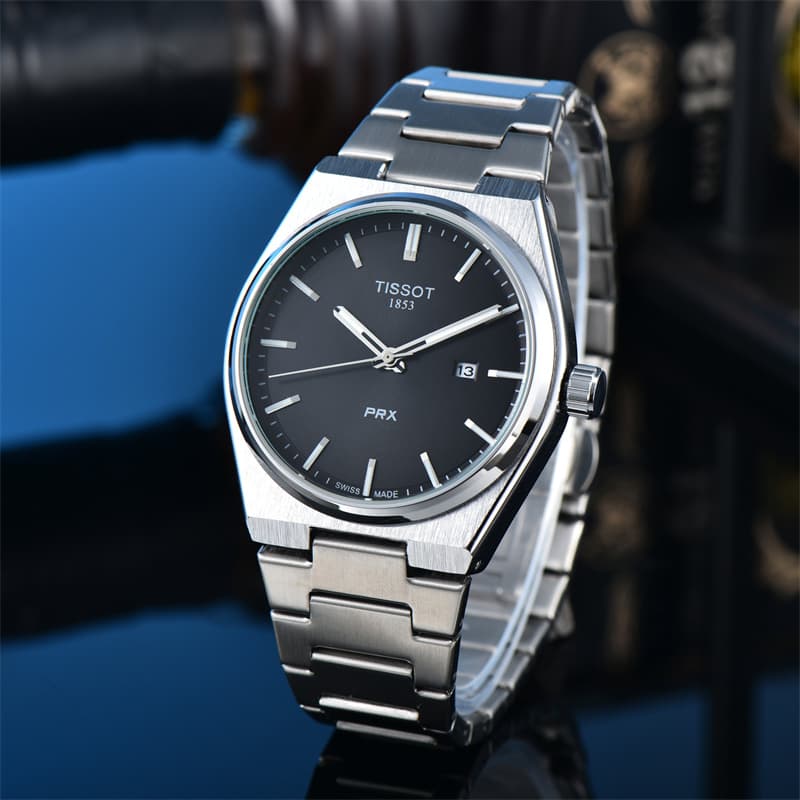 Montres pour hommes TISSOTITY 1853 Montre à quartz en acier inoxydable Montres-bracelets pour hommes Montre de luxe lumineuse étanche PRX WATCH