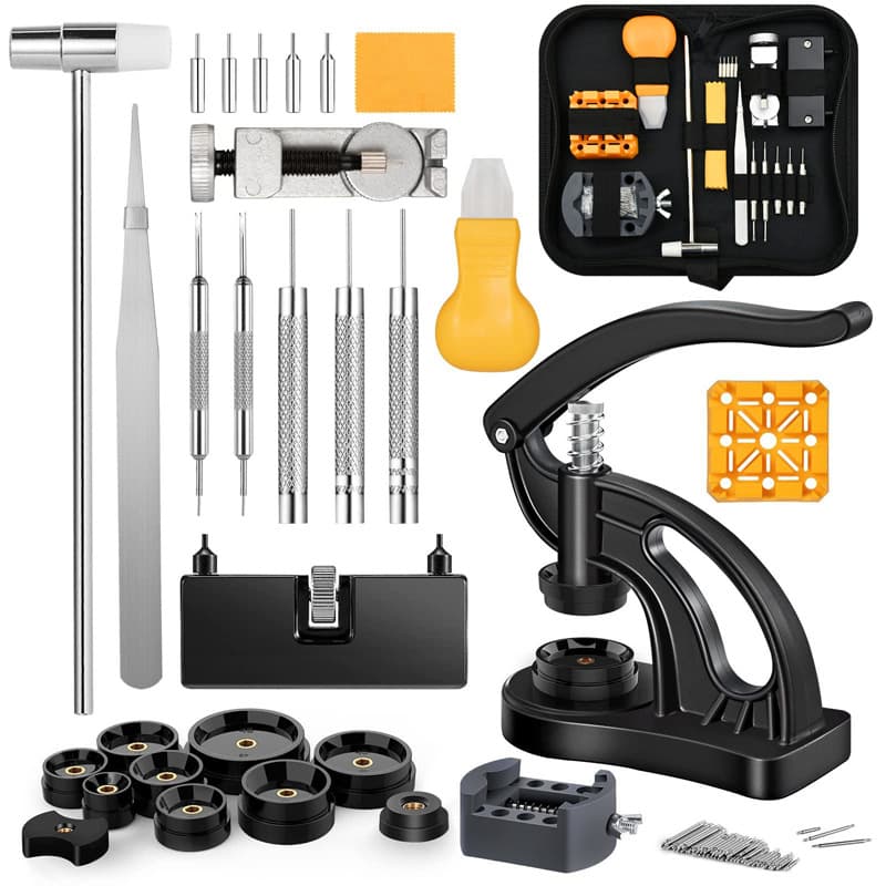 Outil de réparation de montres Kit d'outils de réparation de montres Ensemble d'outils de réparation de montres Combinaison de démontage et de remplacement de batterie TZ1 077