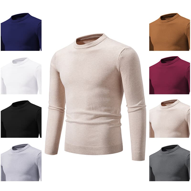 Men's Casual Round Neck Pullover Sweater Men