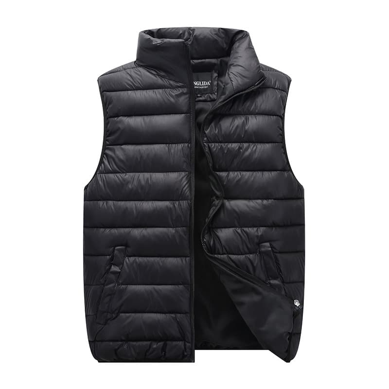 Men's Clothing Vest Stand Collar Cotton Jacket Vest Jacket Down Cotton Vest Waistcoat