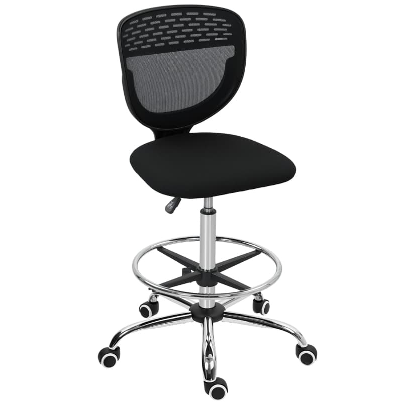 Bürostuhl Höhenverstellbar, Gepolstert, Schwarz