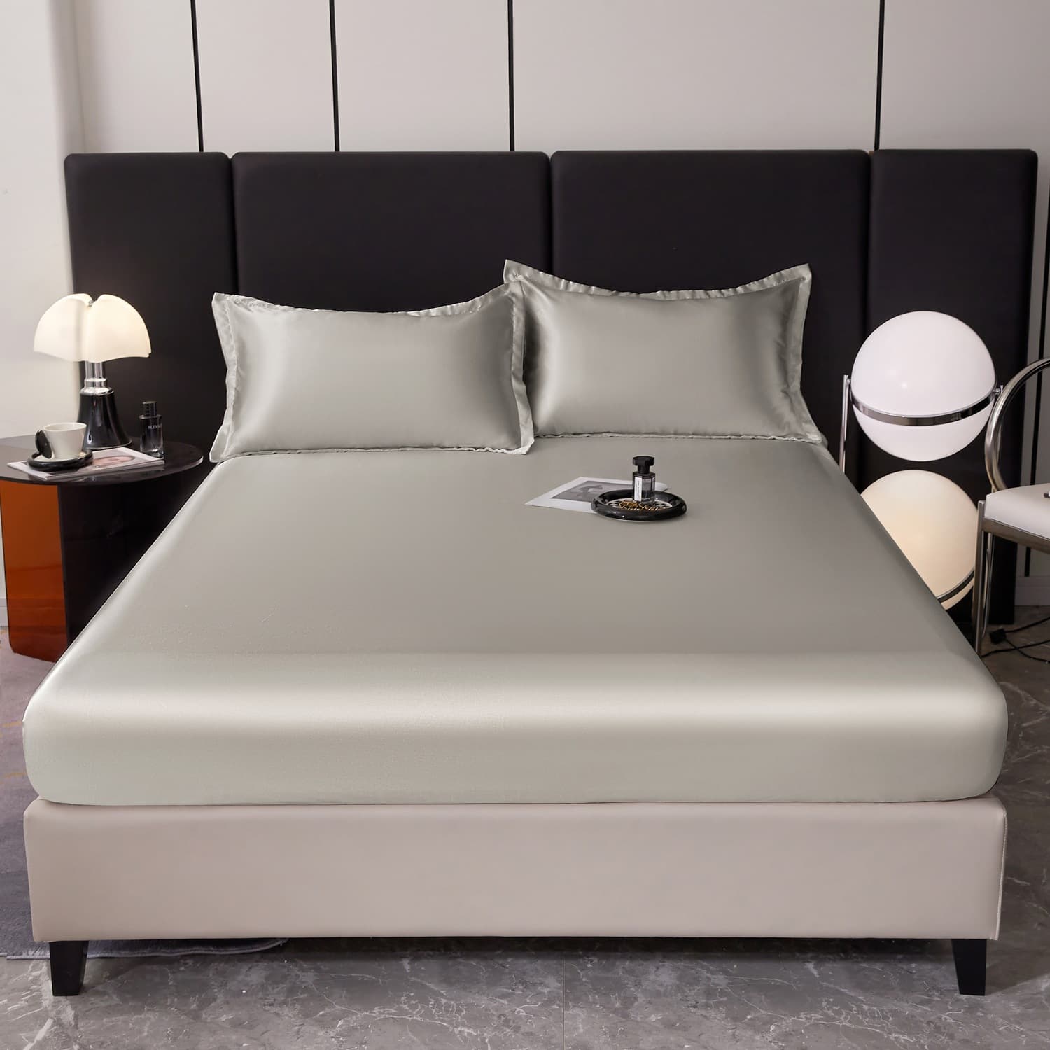 Washable Bamboo Fiber Mattress Protector Set (3-Piece, Cooling & Hypoallergenic, Fits Up To 12" Deep Pocket)