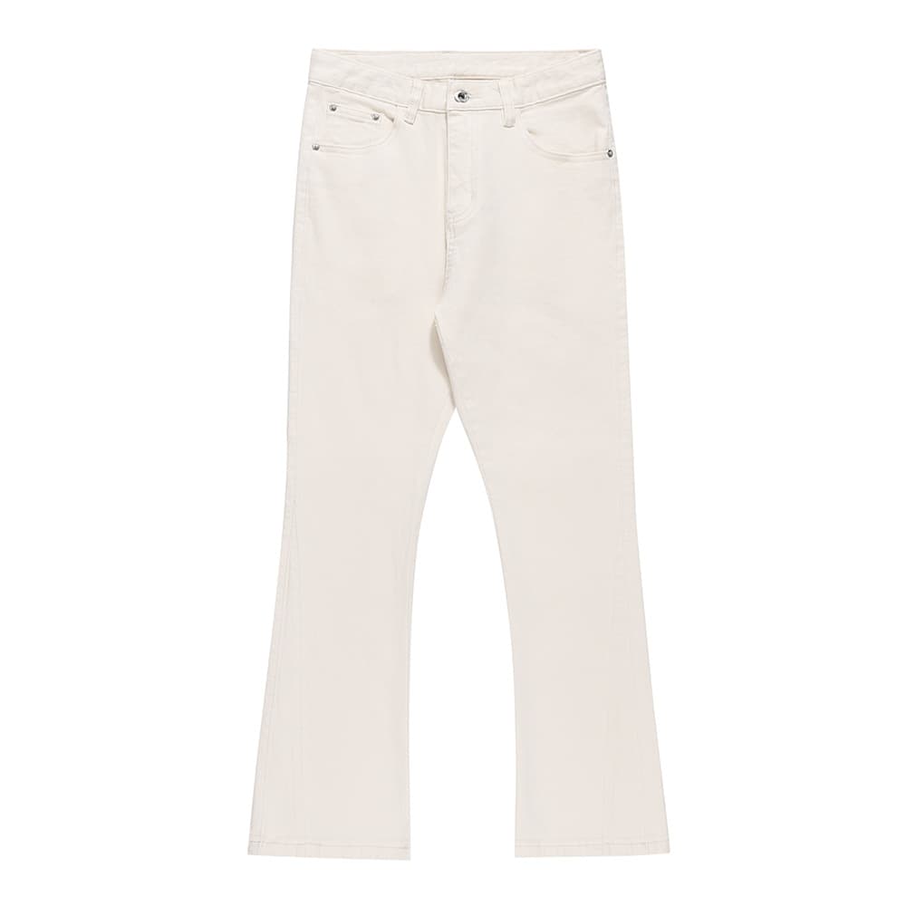 Men's Clothing Solid Color Flared Jeans High End Men's Trendy Hip Hop Casual Pants Niche Trendy Brand Loose Trousers