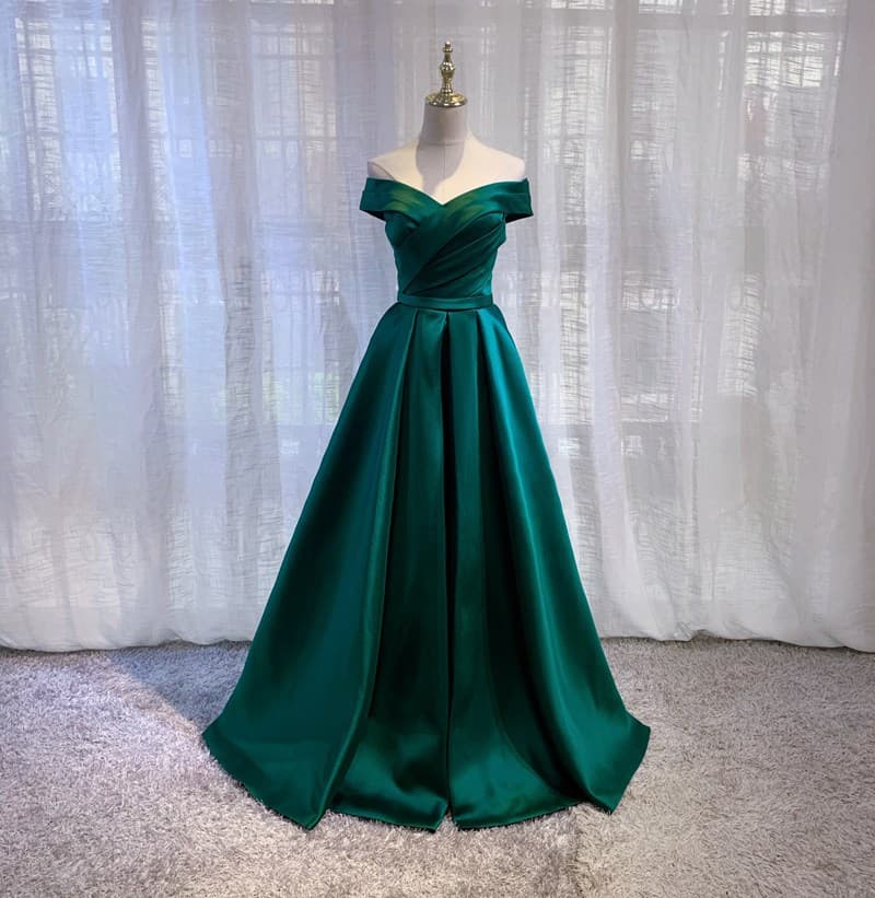 One Shoulder Satin Evening Dress, Slim Fit, Show Thin, Chorus Performance, Celebrity Banquet, Annual Meeting Host, Bride Toast Dress