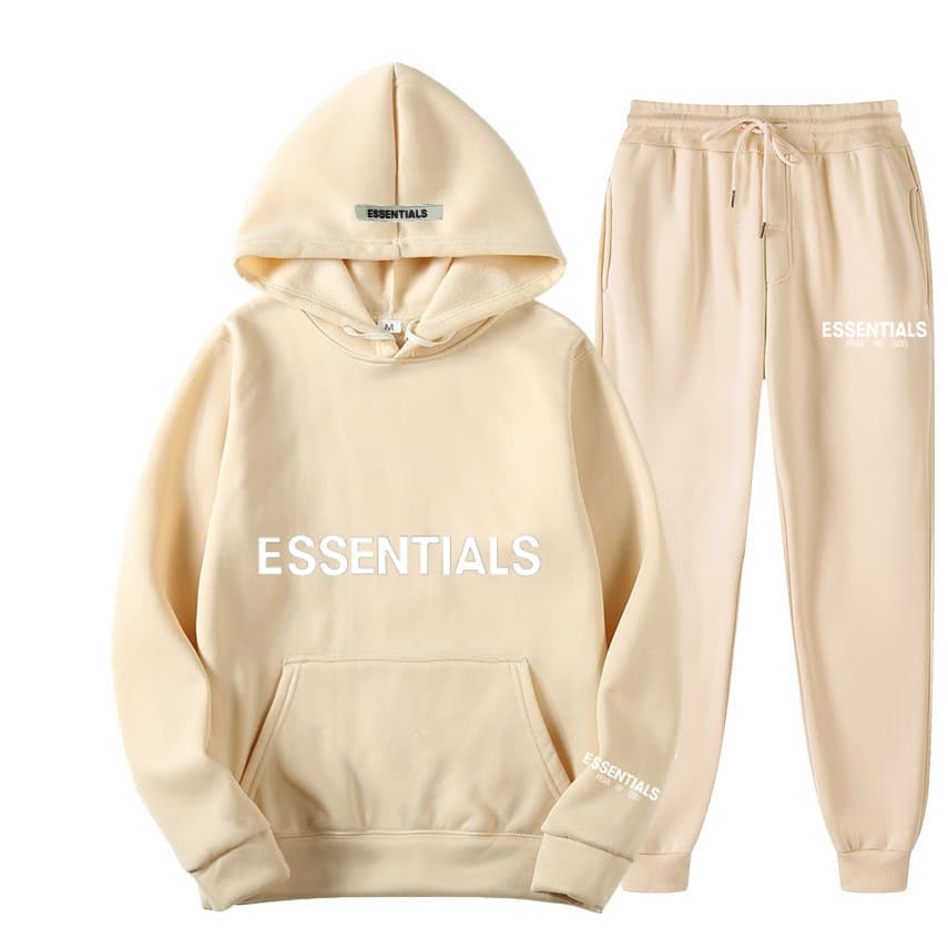 Essentials Double ligne peur de Dieu ensemble tendance poitrine Logo imprimé lettre Couple veste polaire F