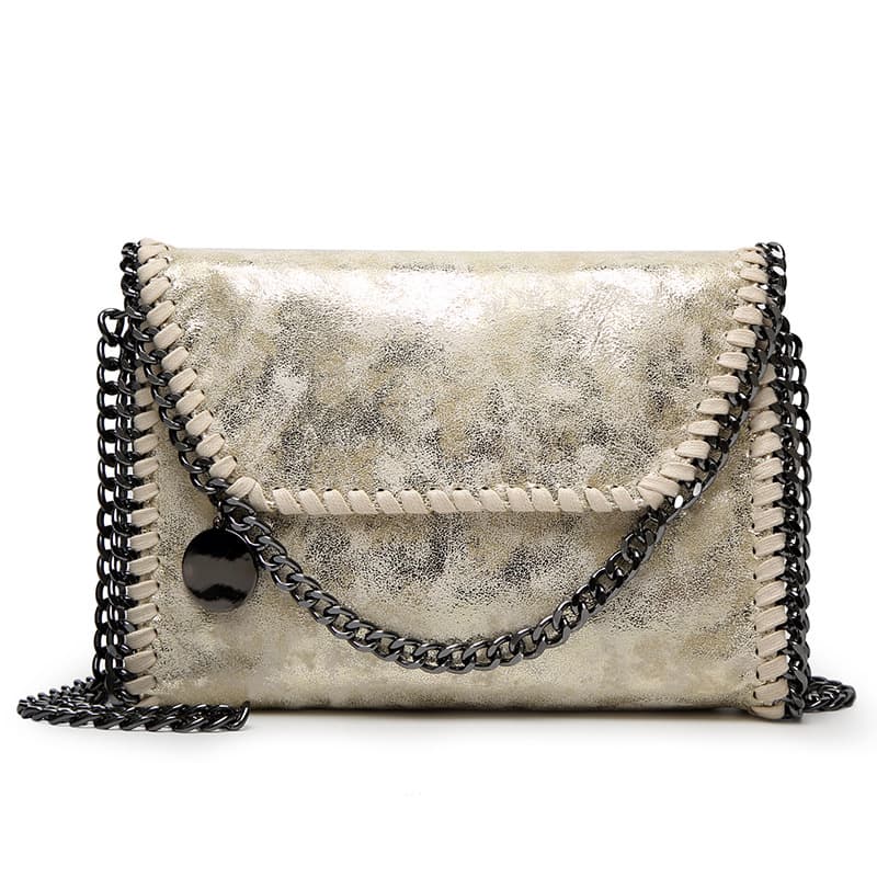 Andralyn Ladies' Elegant Metal Shoulder Bag Fashionable and Casual Versatile Diagonal Chain Bag Small Clutch Bag