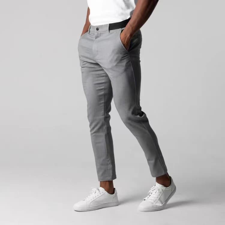 Men's Clothing Four Seasons New Men's Casual Pants Breathable Men's Clothing Youth Business All Match Cotton Trousers
