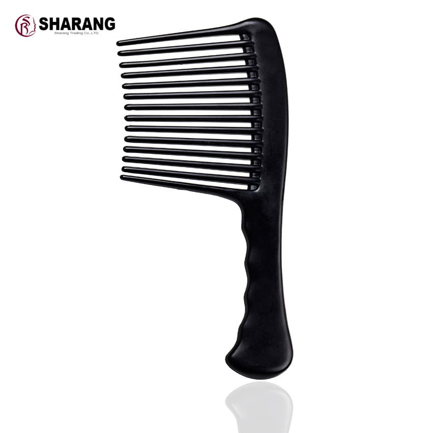 Sand flesh black plastic for hair salon exclusive styling care, large knife comb 50058