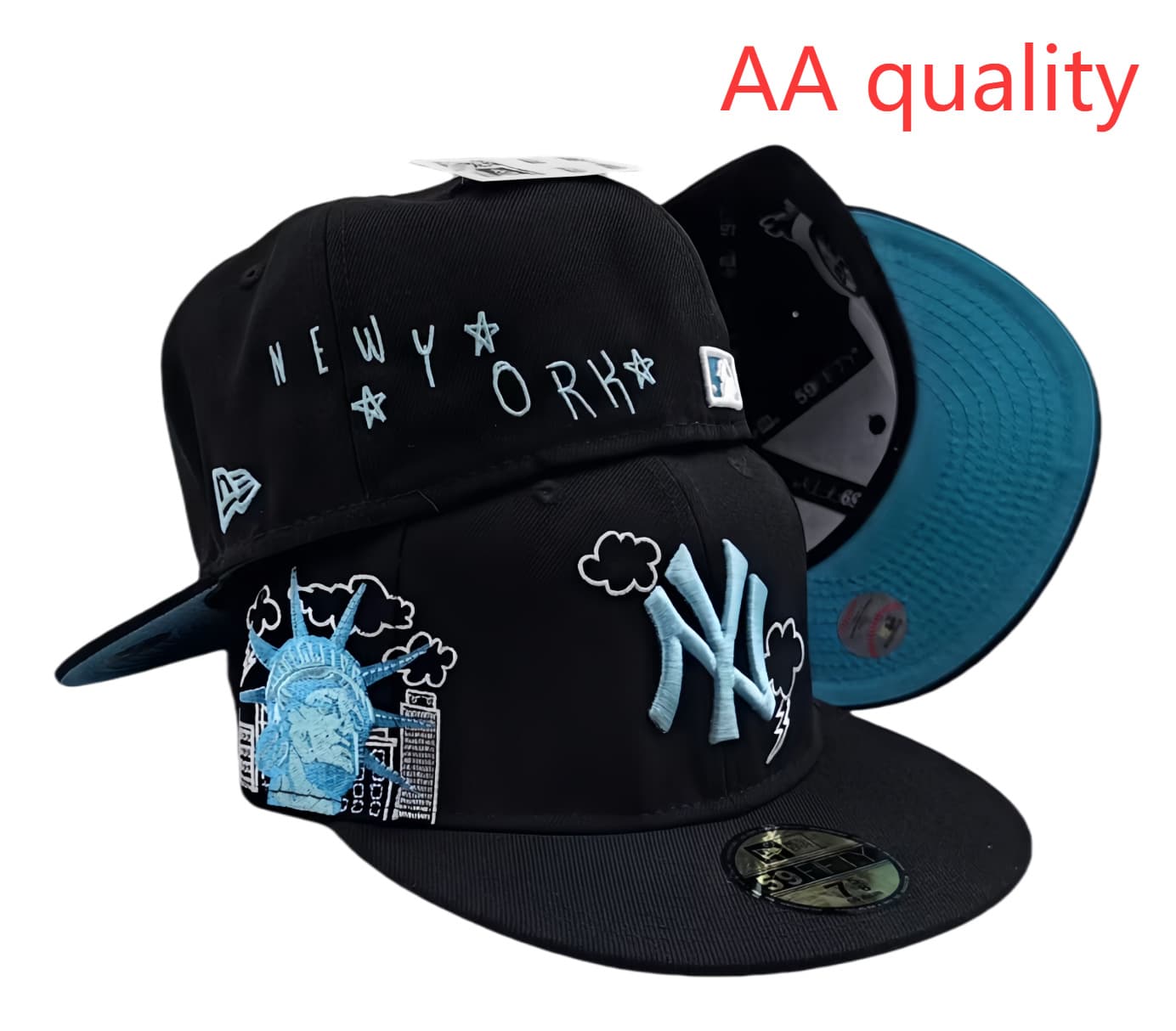 Casquette de baseball tendance 2025, modèle AA, taille unique, visière plate, idéale pour les équipes de commerce extérieur transfrontalier.