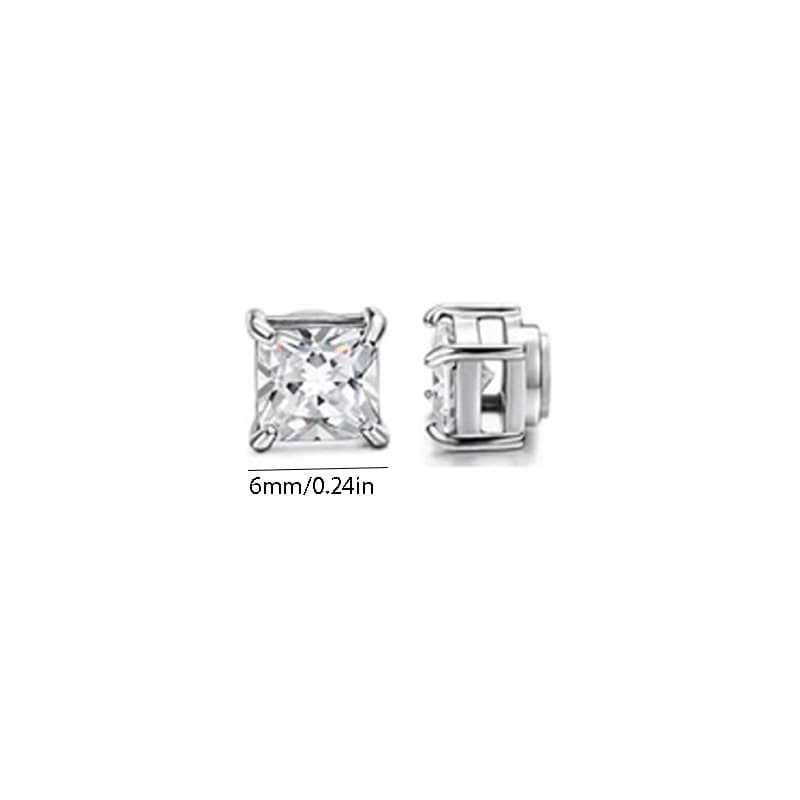 Clips d'oreilles unisexes en acier inoxydable, sans perçage, aimantés, avec zircon. Boucles d'oreilles personnalisées et tendance.