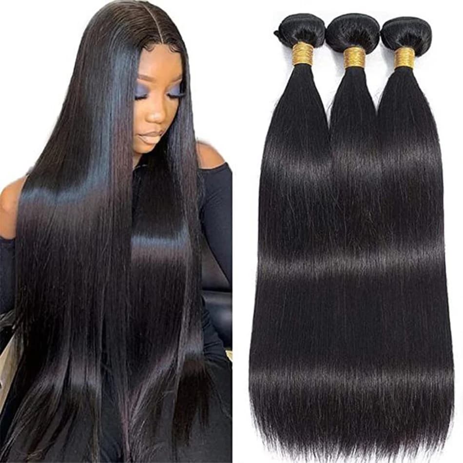Brazilian Remy Human Hair Bundles for Women Natural Black Color