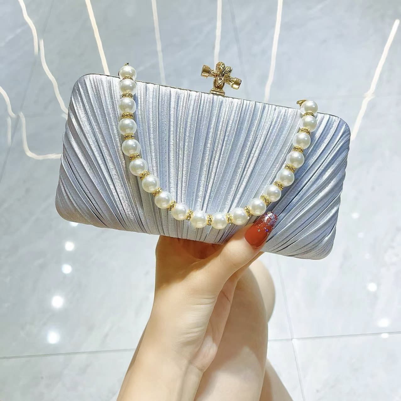 New Handbag, Socialite Pleated Crossbody,Horizontal Square Small Bag, Tote Bag