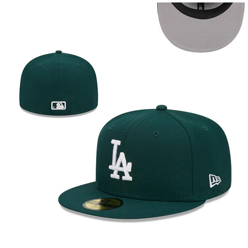 Casquette de baseball brodée, protection solaire intégrale, taille L (5A), de qualité supérieure Los Angeles Dodgers, pour l'exportation.