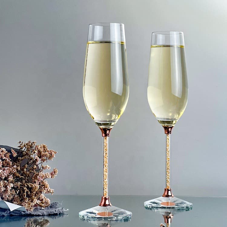 Home & Garden Diamond Stem Champagne Glass Set Crystal Goblet Set Suitable For Bar Restaurant Home Champagne Glass
