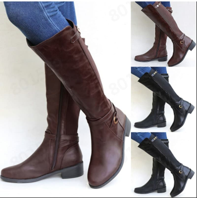 New rider boots with round head side zipper buckle