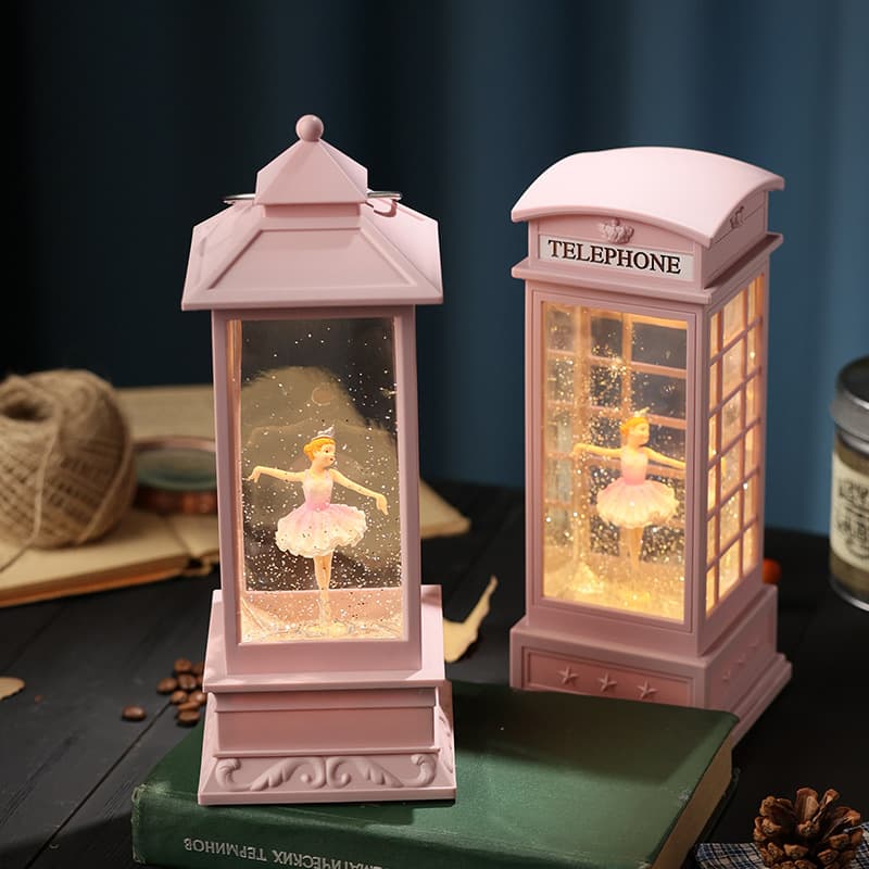 Rotating Ballet Snowflake Music Box Music Box Crystal Ball Dancing Girl Girl Birthday Gift Ornaments