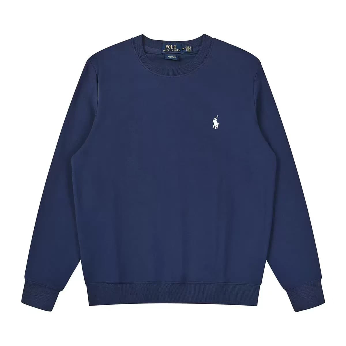 Pull unisexe à col rond fin en coton, style décontracté, avec broderie poney et manches longues, collection printemps-automne 2025.