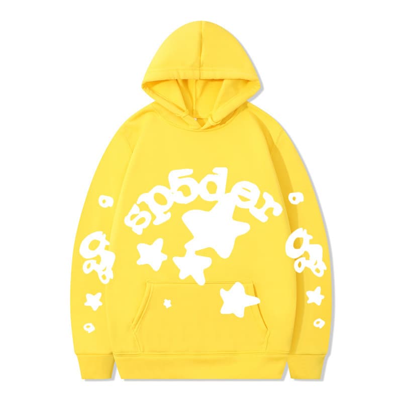 Sweat à capuche unisexe SP5DER imprimé toile d'araignée, marque tendance européenne et américaine, grandes tailles, coupe ample.