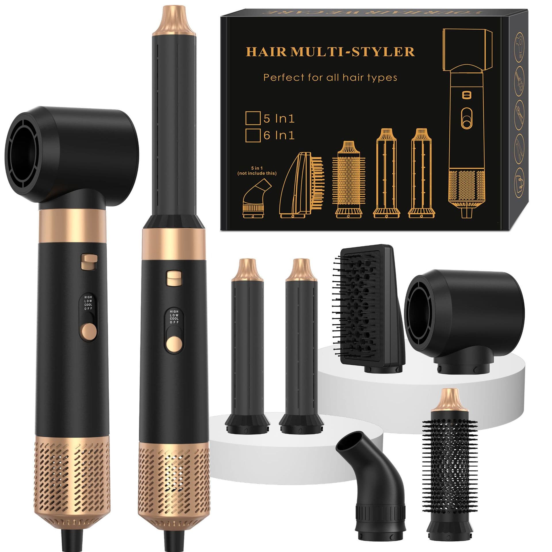 6-in-1 Hair Dryer 3-in-1 Straightener Automatic Curling Iron Personal Care Home Appliances